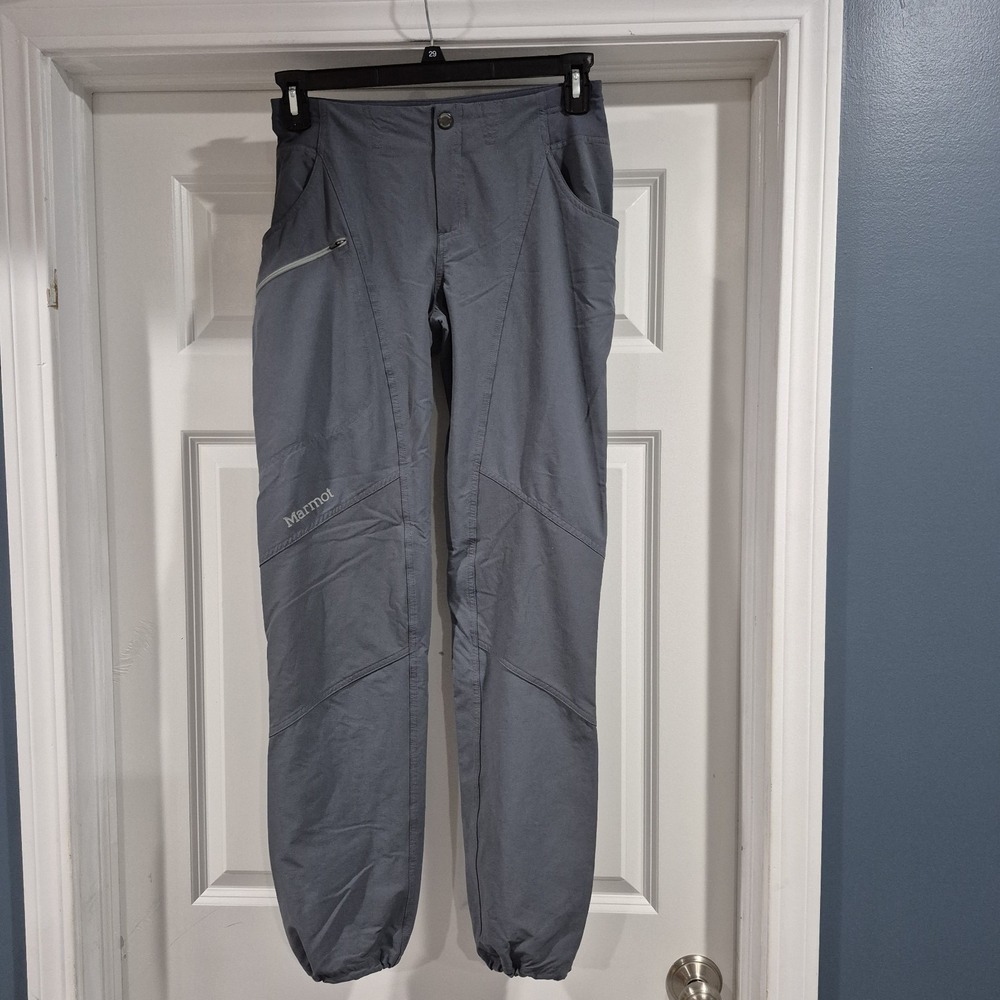 Marmot Hiking Pants Womens 6 Steel Blue Gray Performance Joggers Stretch Nylon